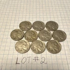1936 Buffalo Nickel Lot of 10 Circulated US 5C Coins Uncertified Variety Buffalo