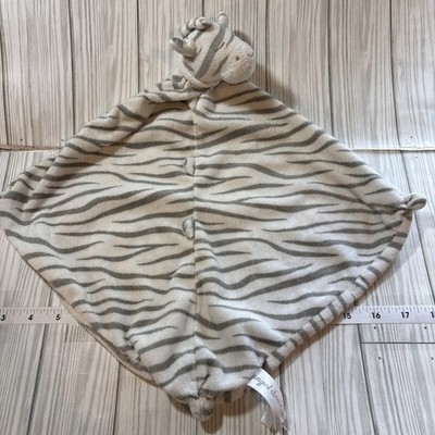 Angel Dear Zebra Baby Lovey Security Blanket Gray White Soft Cuddly Plush A12
