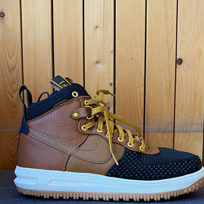 Nike Men's Lunar Force 1 Duckboot 2016 Mid Top Lace-Up Waterproof, Brown/Black