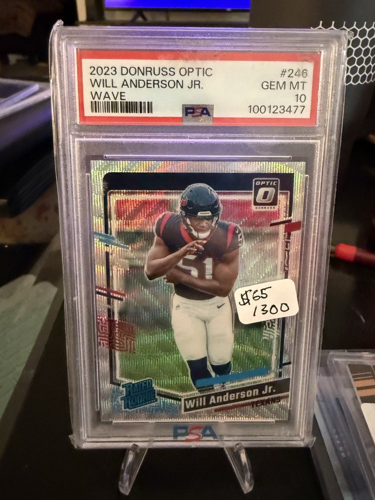 2023 Panini Donruss Optic - Rated Rookie Will Anderson #246 Wave Prizm /300 (RC)