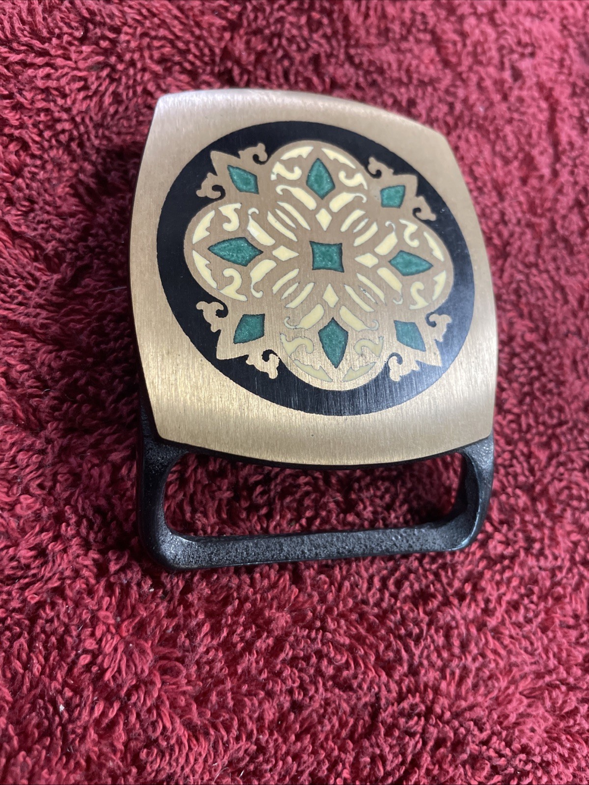 Vintage 1978 Tech-Ether Guild Patterned Belt Buck… - image 3