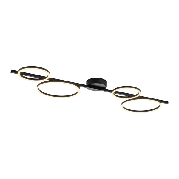 Led Deckenlampe Metall 120 Cm Lang Groß 3000 K Schwarz Modern Deckenleuchte-image