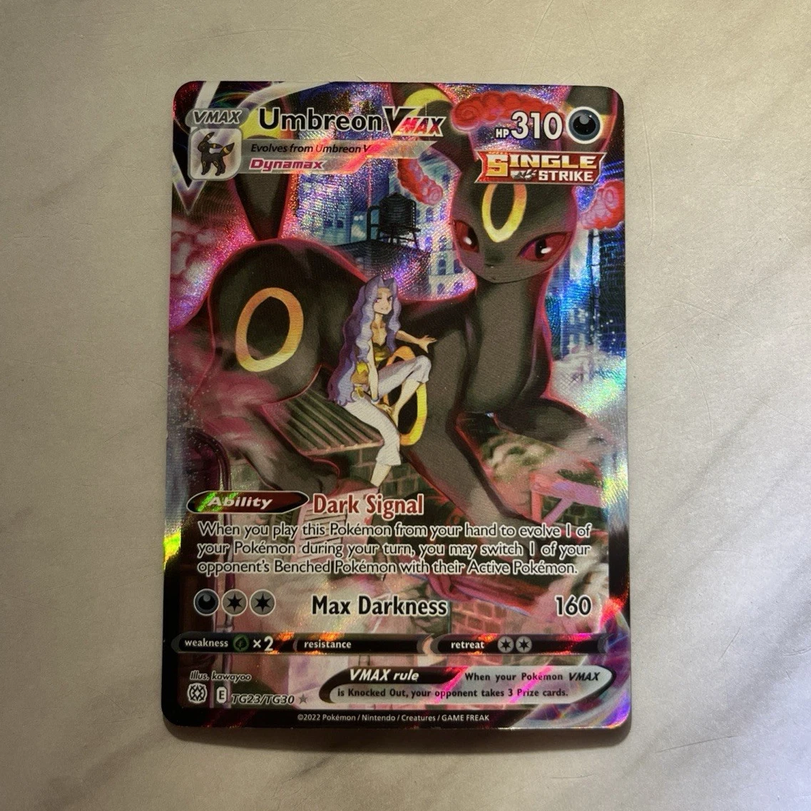 The Pokémon Company Umbreon VMAX Ultra Rare Holo TG23/TG30 EN 2022 310HP