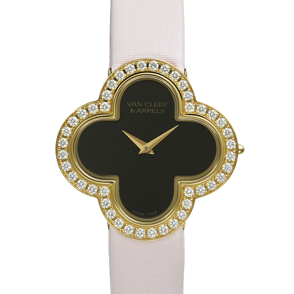 VAN CLEEF & ARPELS Alhambra VCARN5HZ00 Black Men's Used Watch