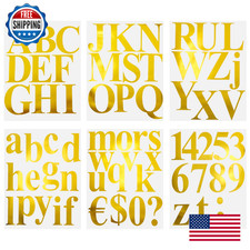 TaoBary 8 Sets 536 Pcs Vinyl Letter Number Stickers Alphabet Large Self Adhesive