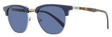 Ferragamo Square Brow Line Sunglasses SF307S 414 Navy/Havana 53mm