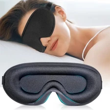 3D Travel Silk Eye Mask Sleeping Soft Padded Shade Cover Rest Relax Blindfold