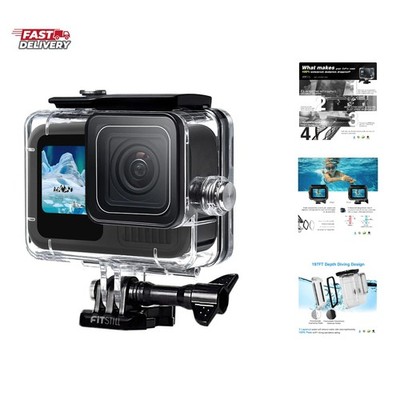 Underwater Waterproof Diving Housing for Go Pro Hero 13/12/11/10/9 Black,60M/...