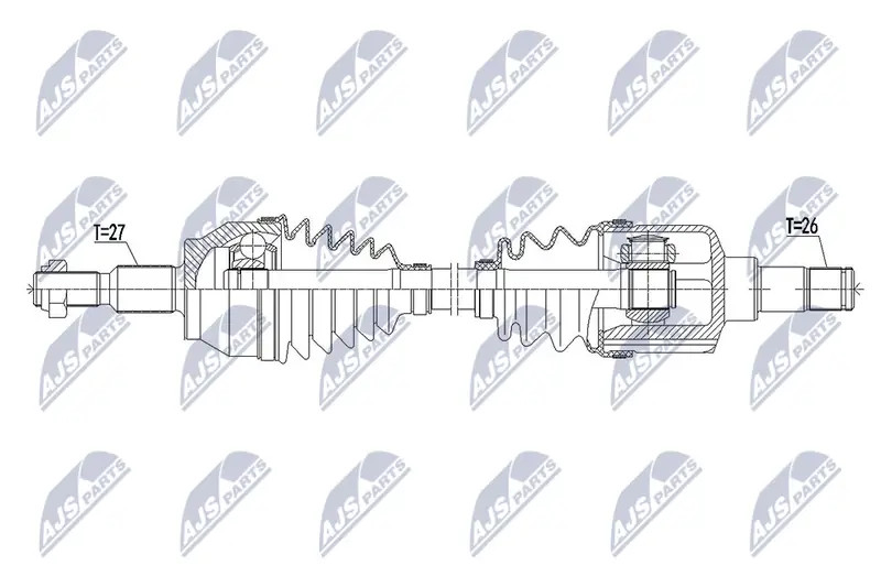 Driveshaft Front Axle Left NPW-FR-109 NTY for FORD FOCUS III FOCUS III Turnier