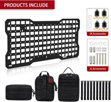 Tailgate Molle Panel Cargo Organizer For Jeep Wrangler Jk Jl With 3 Storage Bags