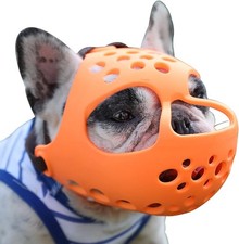 Short Snout Dog Muzzle Soft Silicone Flat Faced Muzzle French Bulldog Shih Tzu
