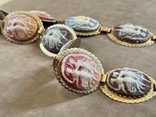 Vintage Victorian Cameo Chain Belt Gold Tone See all pictures for size 
