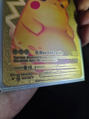 Pokemon Pikachu VMAX Gold Card - Collectible Trading Card HP 44310
