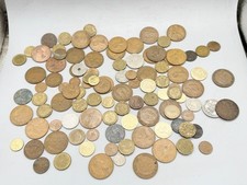 VINTAGE JOB LOT PRE-DECIMAL UK & WORLD COINS MIXED DENOMINATIONS COLLECTION