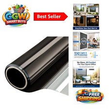 Static Cling One-Way Window Film - 17.5'' x 6.5'' Easy Install, No Adhesive