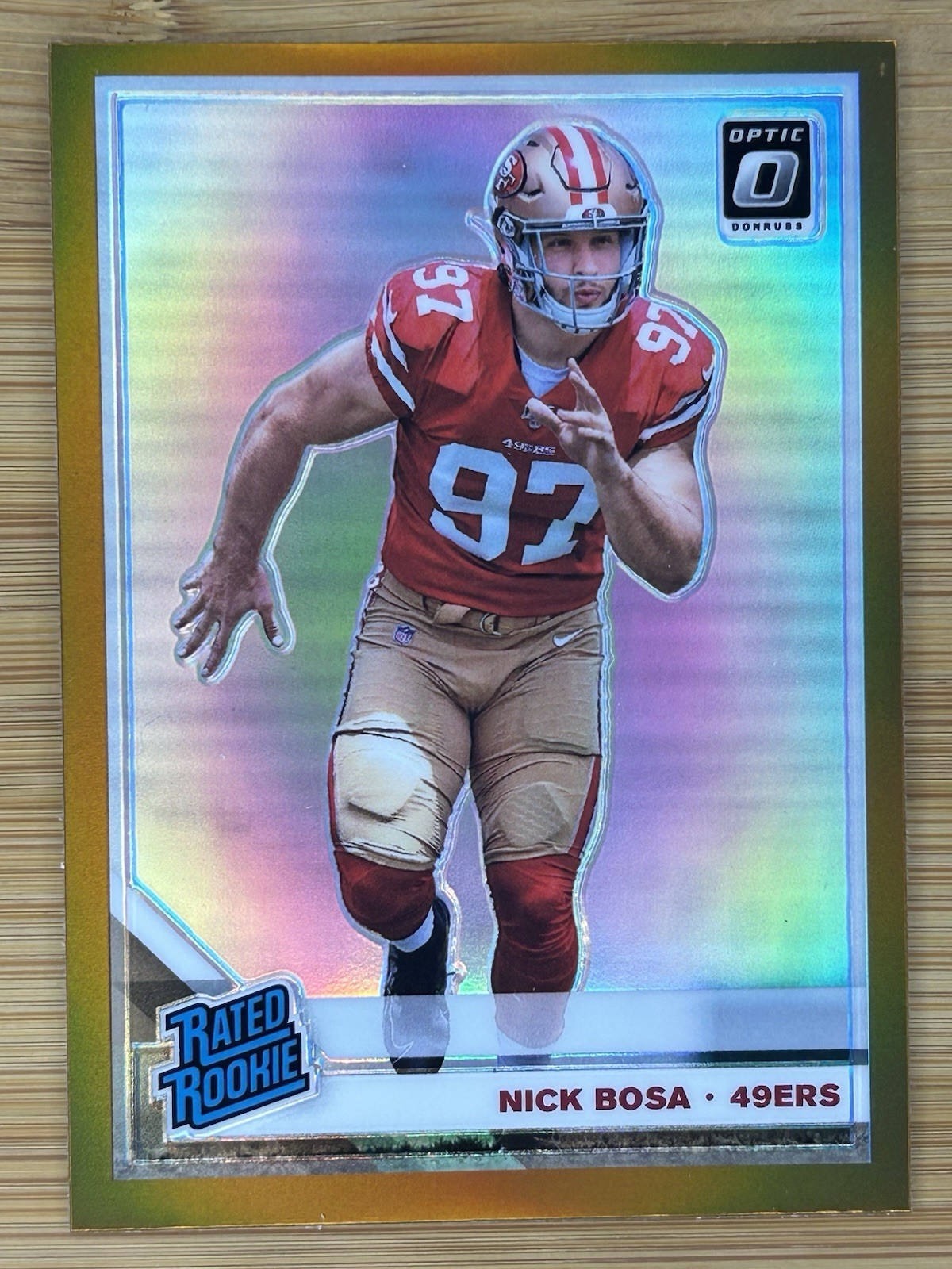 2019 Panini Donruss Optic Nick Bosa Bronze PRIZM Rated Rookie #168