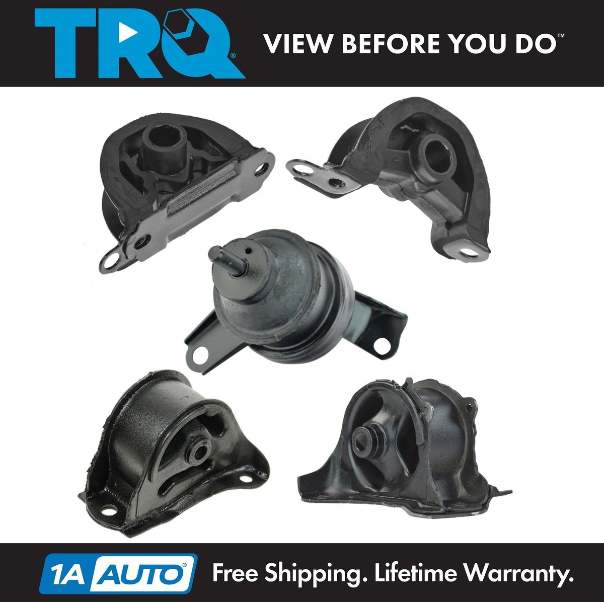 Front Pair Engine Mount Set For Acura Integra & Honda Civic, Del Sol, CR-V (1992-2001 1.5L-1.8L)