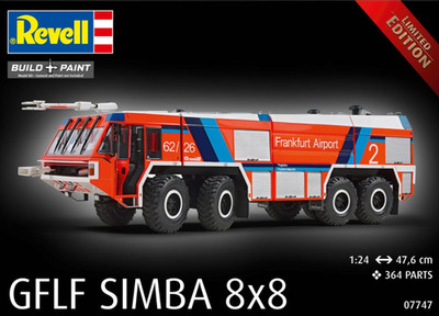 Revell 07747 GFLF Simba 8x8 Flughafen Feuerwehr Löschgigant Bausatz 1:24 Neu + O