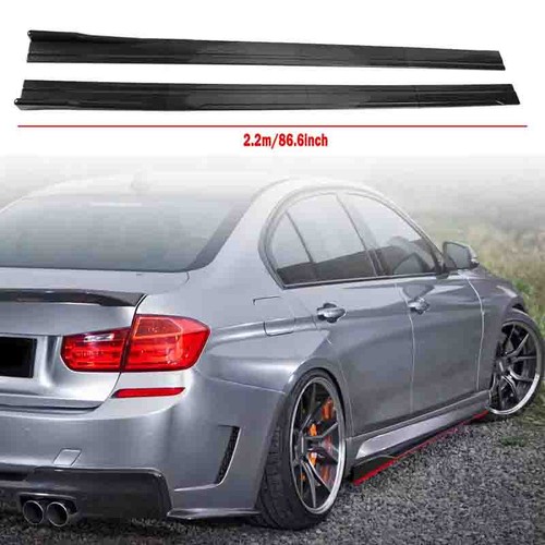 For BMW F30 3-Series M-T M-sport 12-18 Carbon Fiber Style Side Skirts Lip Pair