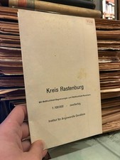 Karte - Kreis Rastenburg. Ostpreußen. Stand - 1936. Nachdruck ca. 1970.