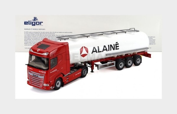 Eligor 118672 Daf Xg Tankwagen Lkw Alain Transports 2021 - Rot Weiß - 1/43-image