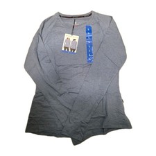 Spyder Active Top Women Size LARGE BLUE Long Sleeve Zipper Pocket Stretch NWT