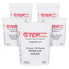 32-ounce 1 Quart Paint Epoxy Mixing Cup Calibrated Ratios - Pack Of 12 Cups 32-ounce 1 Quart Paint Epoxy Mixing Cup Calibrated Ratios - Pack Of 12 Cups