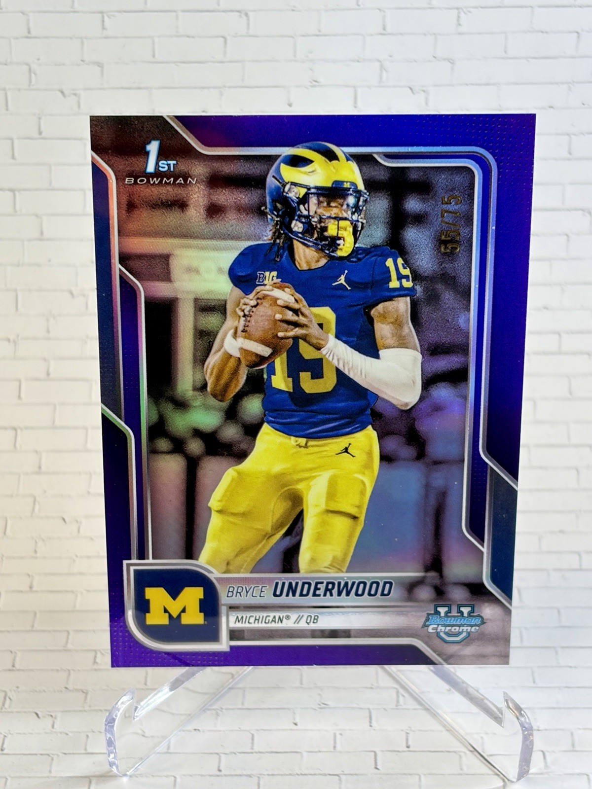 2025 Bowman Chrome U Bryce Underwood  1st Bowman Purple Refractor /75