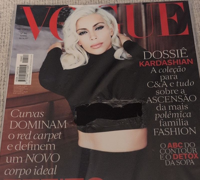 Vogue Magazine June 2014 Issue 442 Portuguese "Dossiê Kardashian" Cover