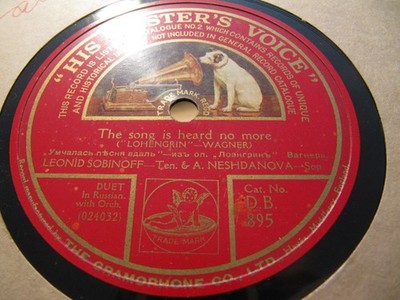 1910 Leonid SOBINOV Antonina NEZHDANOVA RUSSIAN Wagner Lohengrin HMV DB 895