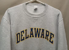 Men's Vintage Russell Athletic V Stitch Delaware Crewneck Sweatshirt M (C676)
