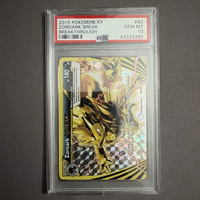 2015 POKEMON XY BREAKTHROUGH #92 ZOROARK BREAK PSA 10 LOW POP 68