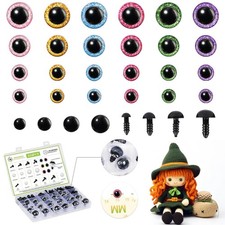 324 Pcs 6-24mm Glitter Safety Eyes Safety Eyes with Washers