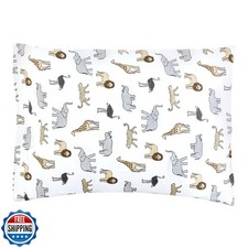 Hudson Baby Unisex Baby Cotton Toddler Pillow Case, Modern Safari, One Size