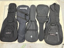 Lot Of 5 Padded Guitar Gig Bag Soft Cases