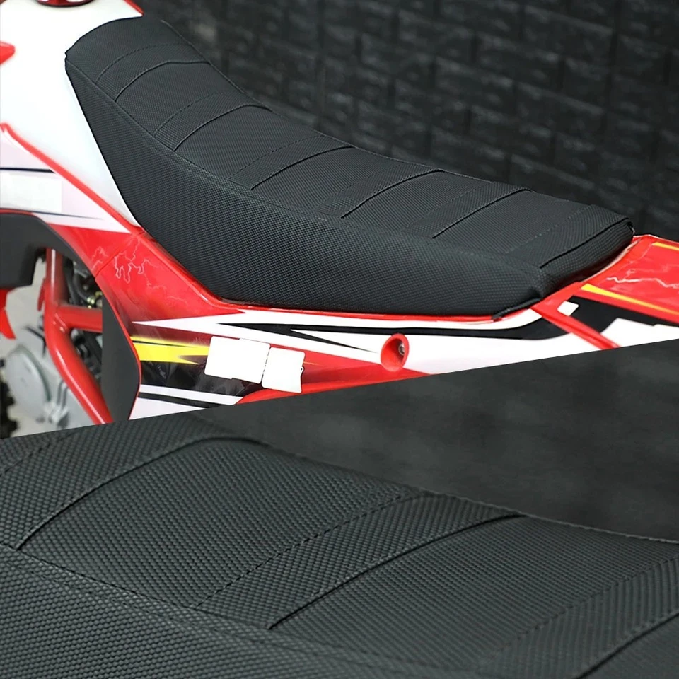 Cubierta de asiento de moto acanalada universal - Cubierta de asiento suave con agarre para la mayoría de la suciedad... Foto 4 de 4