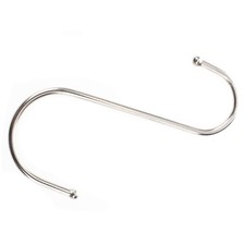 S Shape Stainless Steel Hanger Hook 10 Pcs Silver Tone Z4Q67258