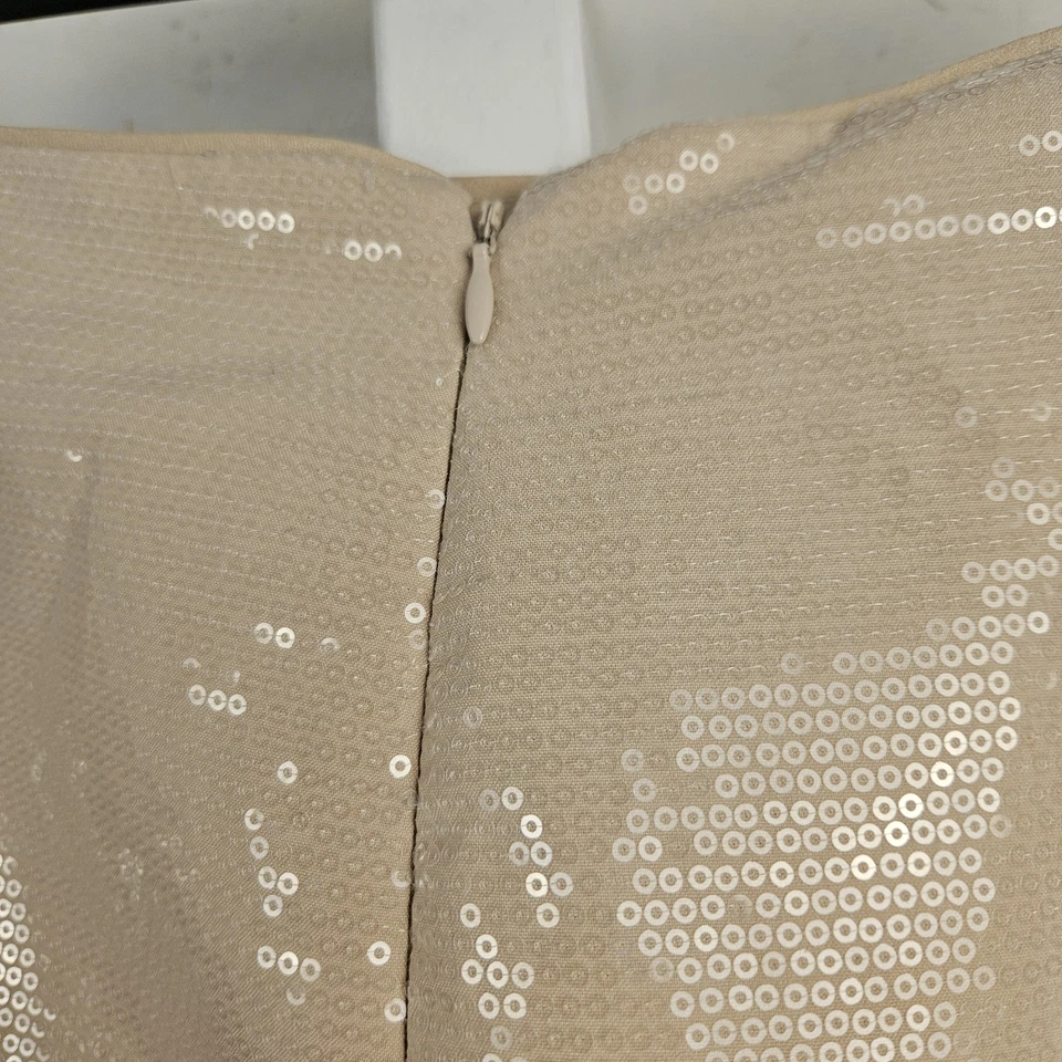 Anew day mini skirt  For Juniors Size 17 Casual Sexy sequence cream color - Image 3 of 4
