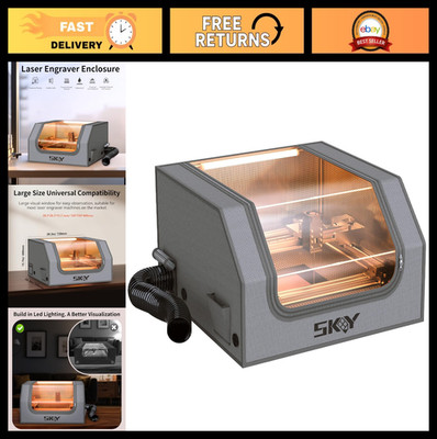 Laser Engraver Enclosure with LED Light & Ventilation Kit - Smoke & Odor Protect