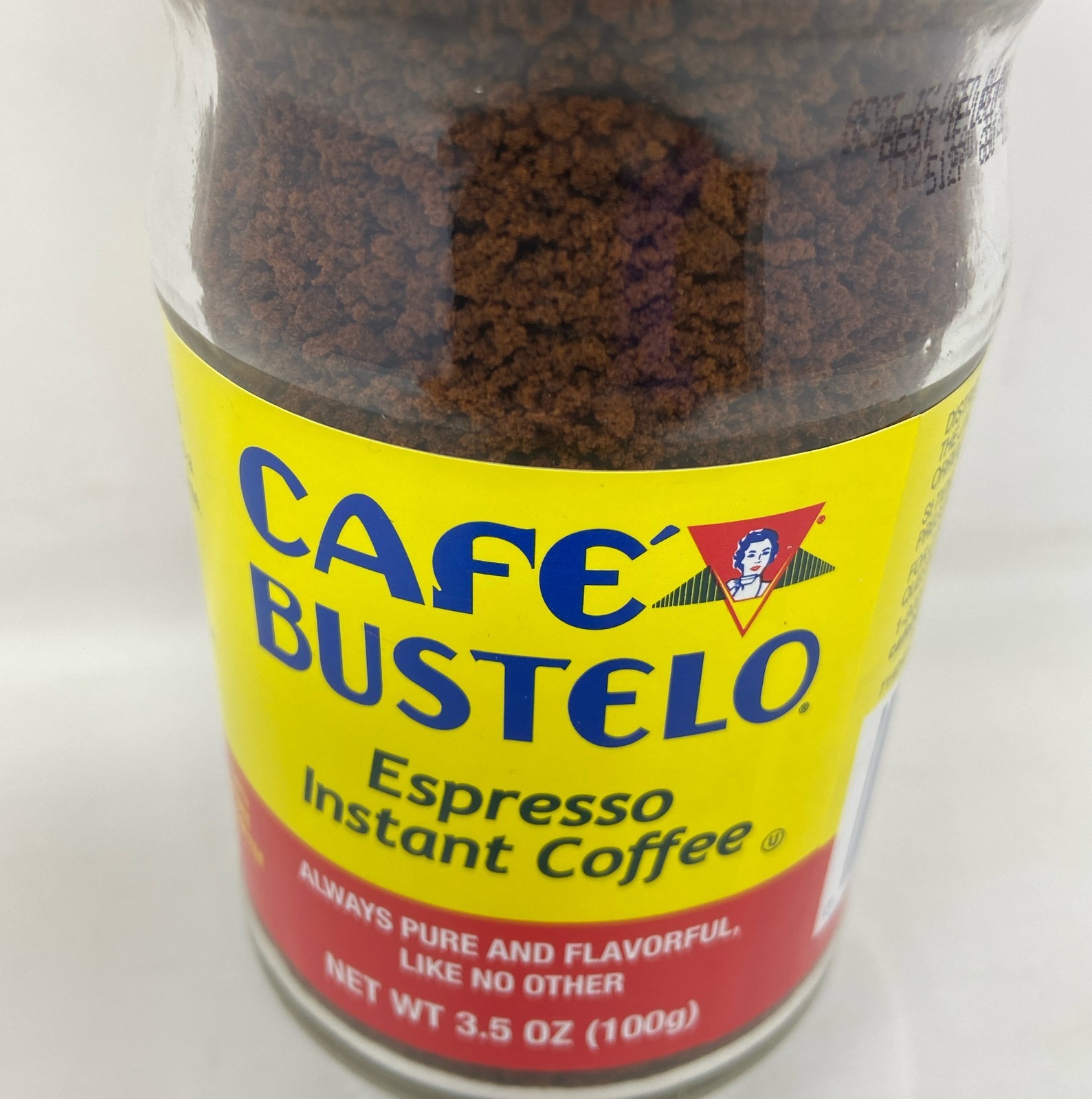 Cafe Bustelo Espresso Instant Coffee 3.5 oz Jar - Yellow Lid/Label