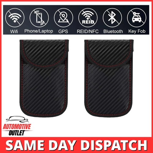 2x SIGNAL BLOCKER RFID BLOCKING FARADAY POUCH KEY CASE FOR VAUXHALL KEYLESS FOBS