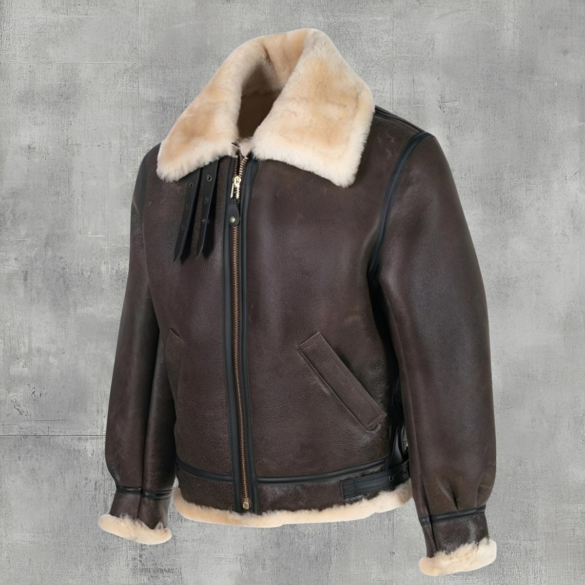 Leon S Kennedy Shearling Leather Jacket, Resident Evil 4 Cosplay