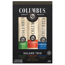 Columbus Salame Trio, 8 Ounce (Pack of 3)