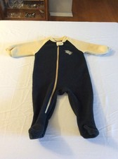 UCF Central Florida Knights Black Embroidered One Piece with Booties 6-9 Months