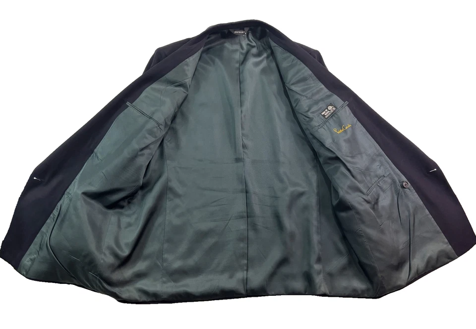 De Colección Años 90 Pierre Cardin 48L Doble Pecho Blazer Chaqueta Traje Deportivo Abrigo Lana EE. UU. Foto 3 de 4