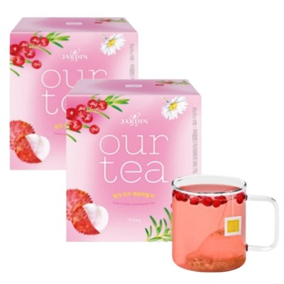 Jadeng Our Tea Pink Rich Camomile Tea, 22g × 8 Packs (2 Sets)