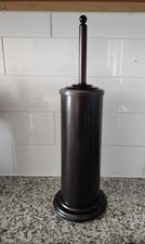 Toilet Brush and Holder - Bowl Cleaner, Brown metal Never Used