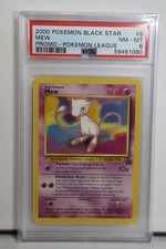 2000 POKEMON MEW #8 POKEMON LEAGUE BLACK STAR PROMO PSA 8