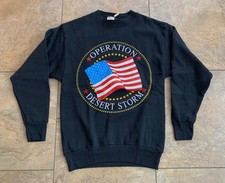 VINTAGE Operation Desert Storm Sweatshirt Mens Medium Cotton Blend 90s USA New