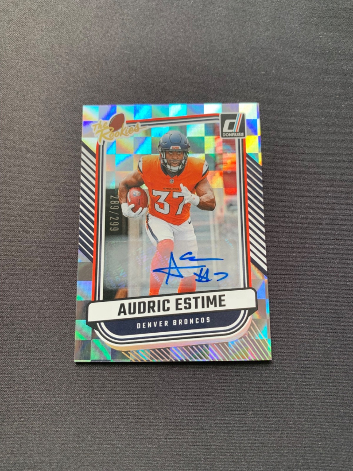 2024 Panini Donruss Football #TR-33 Audric Estime Auto the Rookies /299 NM